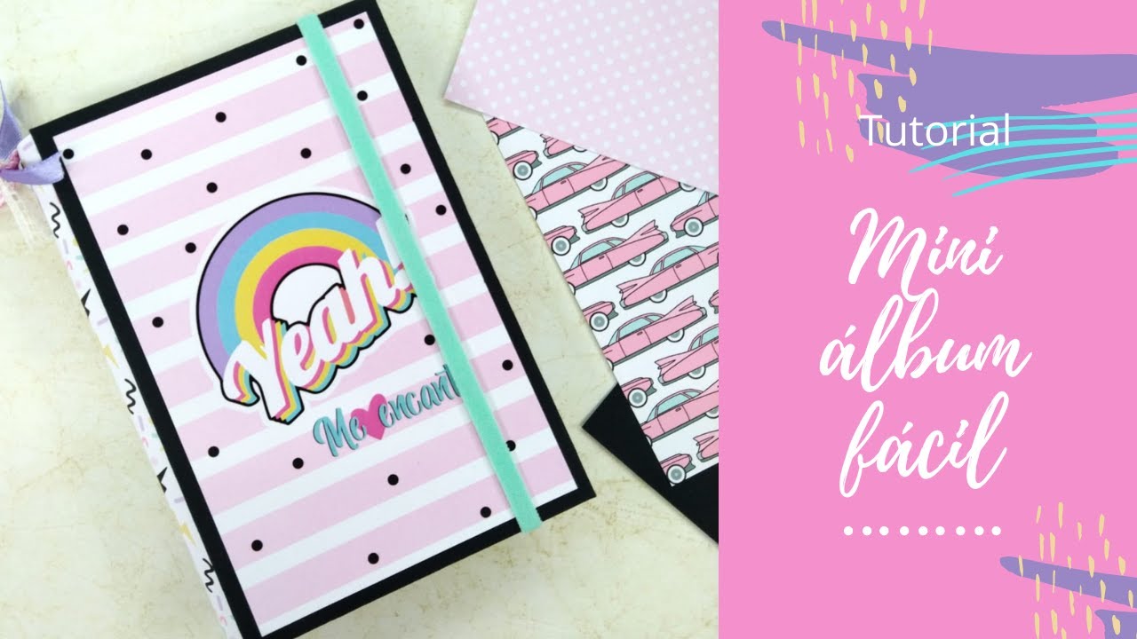 Tutorial MINI ÁLBUM DESPLEGABLE FÁCIL 😉 Ideal para principiantes