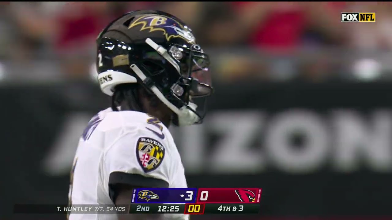 Tyler Huntley tries his best to make the defense jump offsides