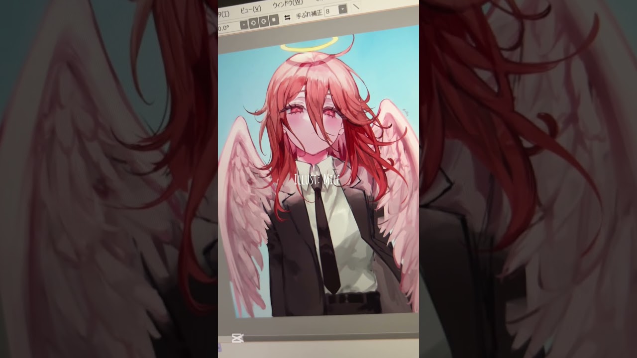 【チェンソーマン】天使の悪魔を描いてみた【Illustration Making 】#shorts