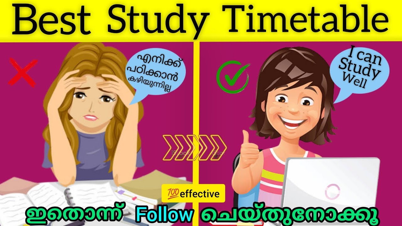 എല്ലാ ക്ലാസ്സിലെ കുട്ടികൾക്കും ഒരു followചെയ്യാവുന്ന best study timetable  #studytimetable