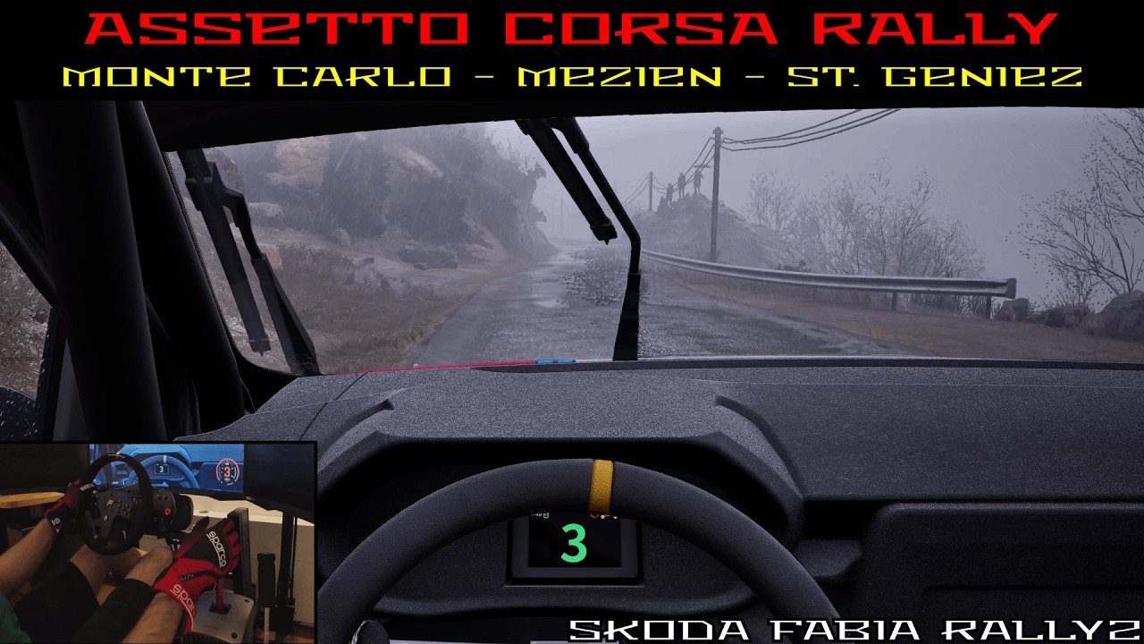 ASSETTO CORSA RALLY | Slippery Monte Carlo rally stage | Skoda Fabia | Monte Carlo Mezien St. Geniez