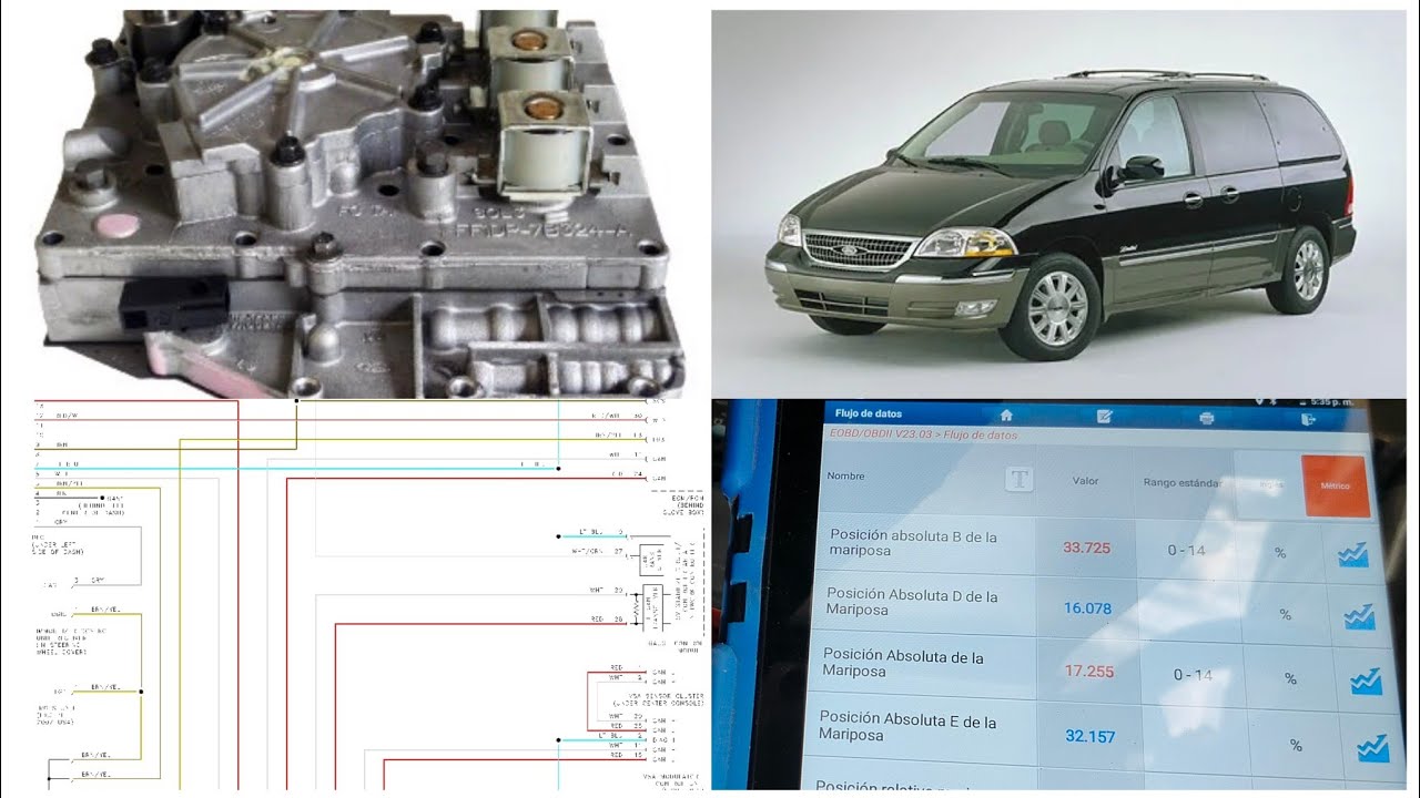 Ford Windstar sin velocidades múltiples códigos de transmisión revisión de alimentaciónes 