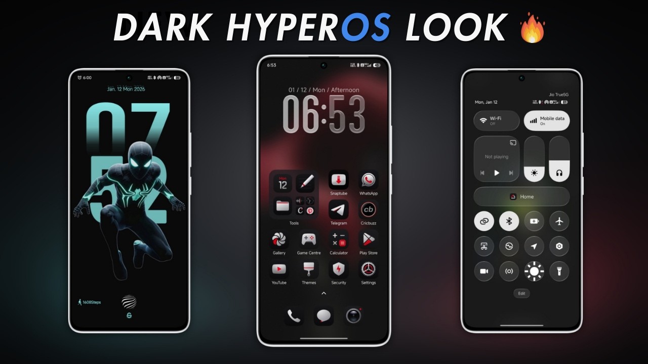 This Dark HyperOS 3.0 Theme Looks INSANE 😱 | Xiaomi HyperOS
