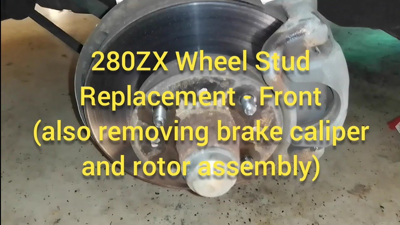 Datsun 280ZX Front Caliper and Rotor Removal with Wheel Stud Replacement