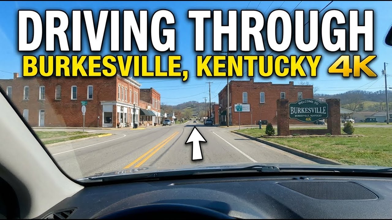 Driving through Burkesville, Kentucky in 4K