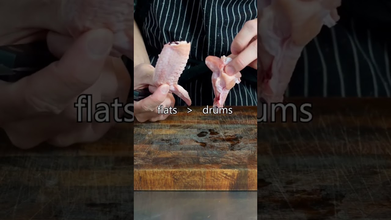 Отделение куриного крыла от костей #крылышки #курица #еда