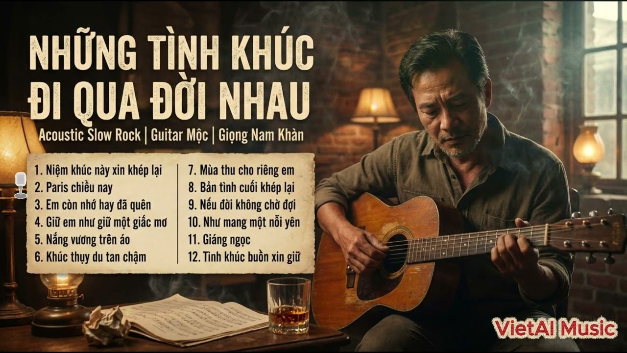 NHỮNG TÌNH KHÚC ĐI QUA ĐỜI NHAU | ROCK BALLAD - Guitar Mộc - Giọng nam khàn