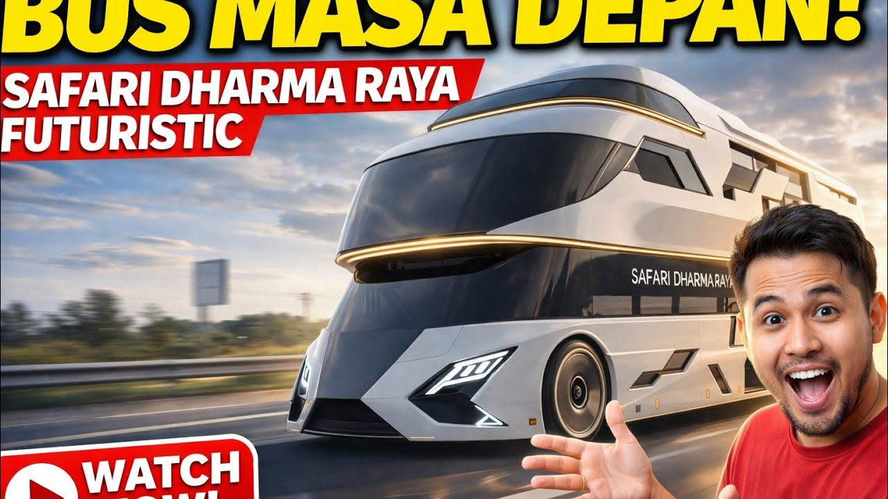 Safari Dharma Raya Futuristic 2026 🚍✨ Bus Masa Depan Running di Jalan Raya!