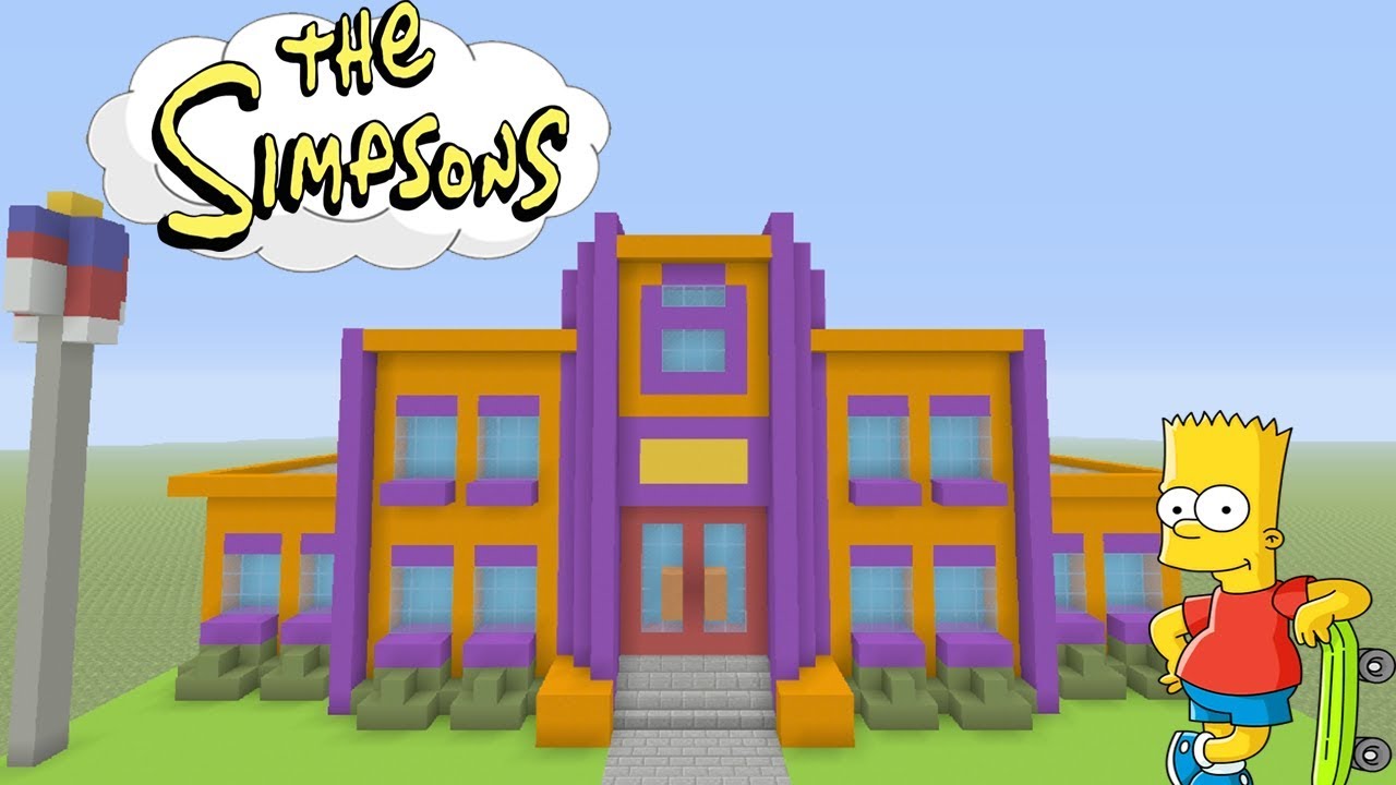 Minecraft Tutorial: How To Make Springfield Elementary 