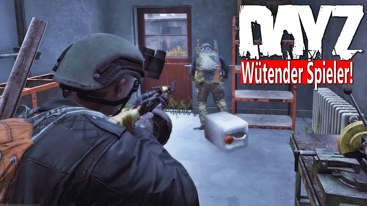 WÜTENDER SPIELER die VERFOLGUNG - SNIPERBESCHUSS auf GHILLIE SPIELER - UMSTELLT im GEBÄUDE - DAYZ
