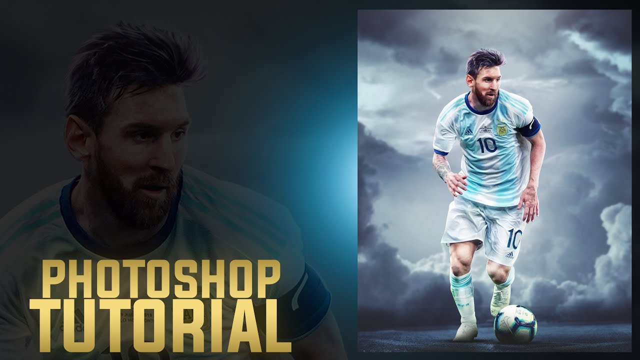 Lionel Messi - Football Poster Design Tutorial- Photoshop Tutorial