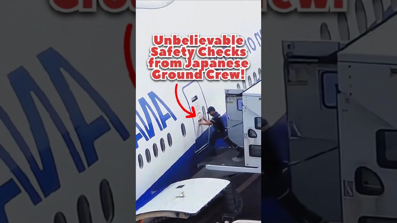 Unbelievable Safety Checks from Japanese Ground Crew! #aircraft #groundcrew #aviationsafety