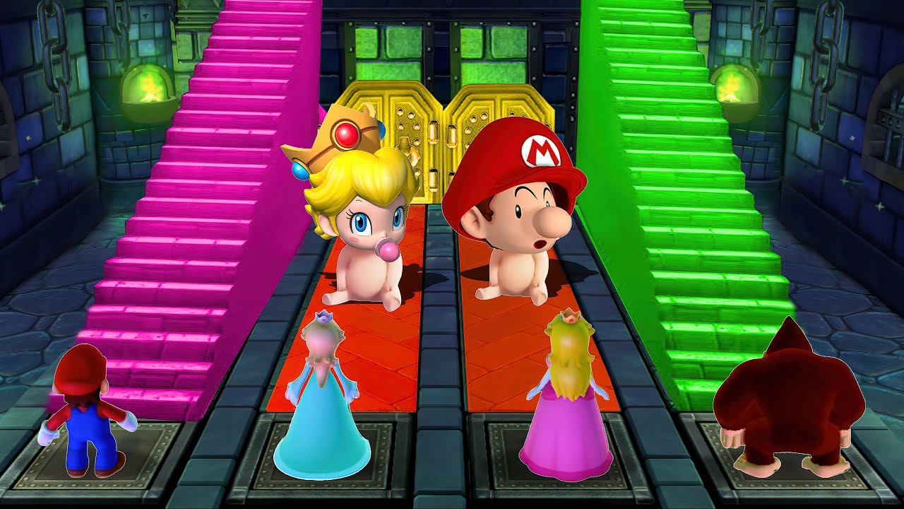Mario Party 10 Minigames - Mario Vs Peach Vs Rosalina Vs Donkey Kong (Master COM)