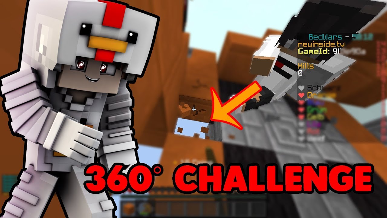 Sie fallen drauf rein! Trick 360 Challenge! Krasseste Challenge!! | Minecraft Bedwars Challenge!