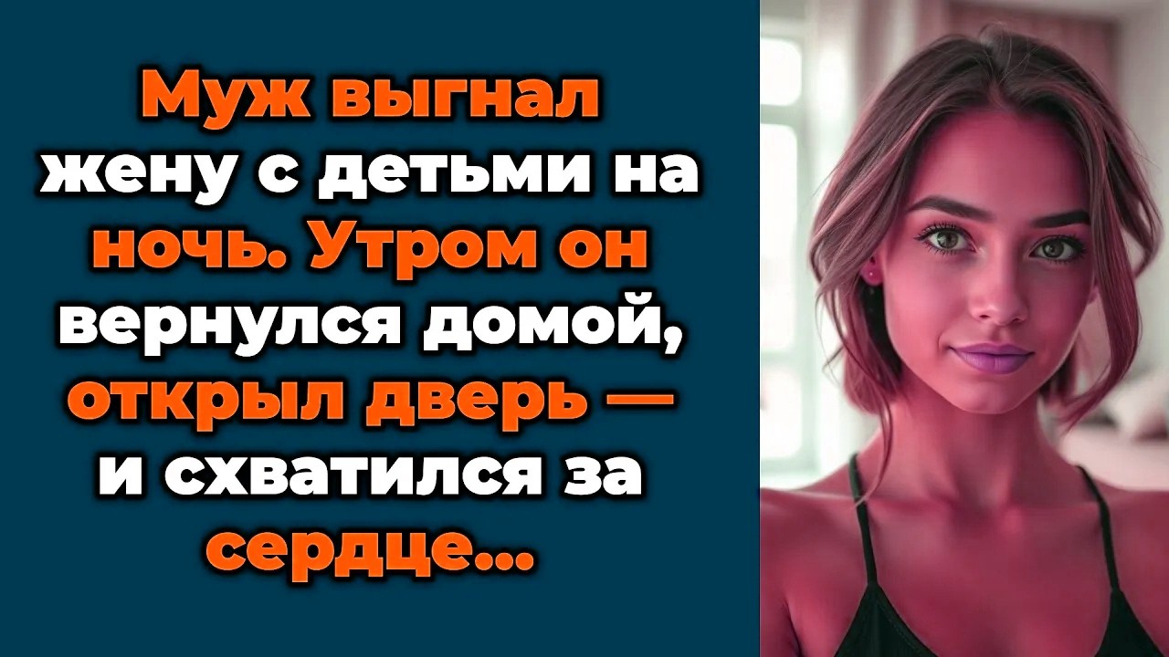 Муж выгнал жену с детьми на ночь. Утром он вернулся домой, открыл дверь — и схватился за сердце