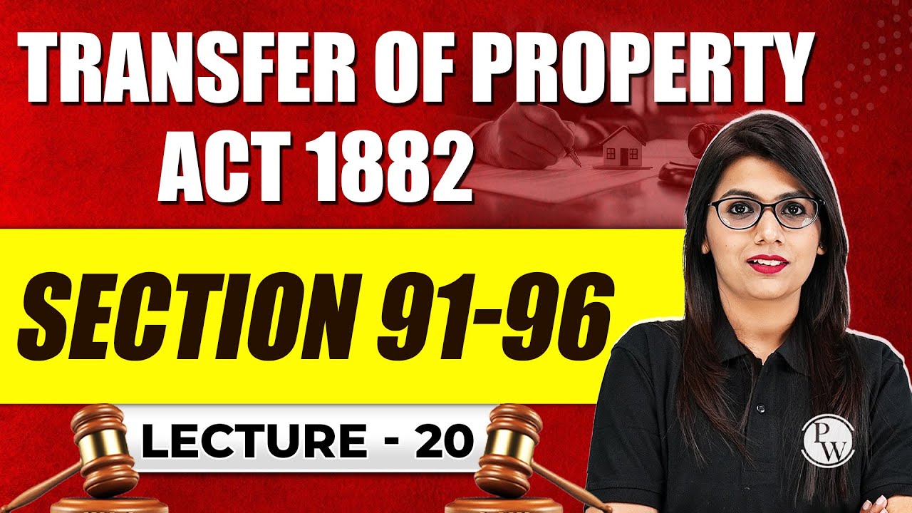 Transfer of Property Act, 1882 | Redemption of Mortgage (Section 91-96)| Judiciary By PW #20