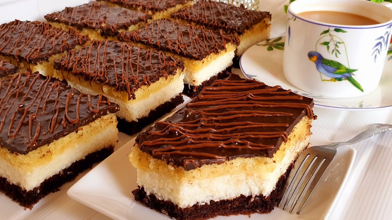 جديد!!كيك الكوك المذهل حصريا على اليوتيوب 3 طبقات خليط واحد جربيها ورحميني🥰