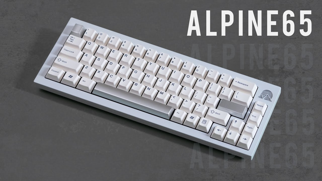 Clean White & Grey Mechanical Keyboard - Alpine65
