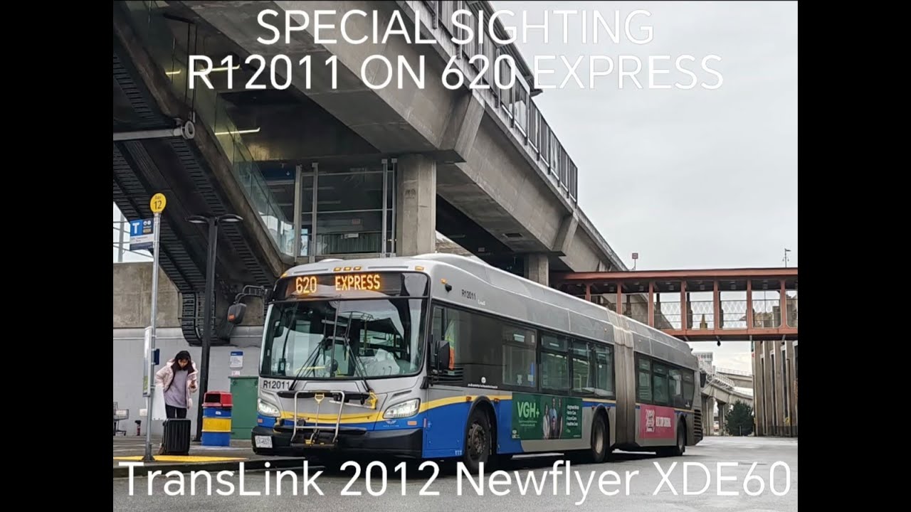 [SPECIAL SIGHTING] TransLink 2012 Newflyer XDE60 (R12011) on 620 TSAWWASSEN FERRY EXPRESS