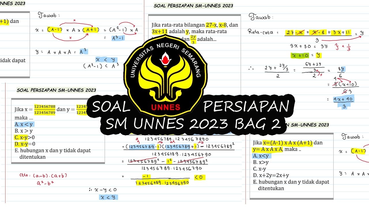 [SM UNNES 2023] Bahas Soal Ujian Mandiri UNNES bag.2! Tipe soal MTK TPA yg sring mncul! #smunnes