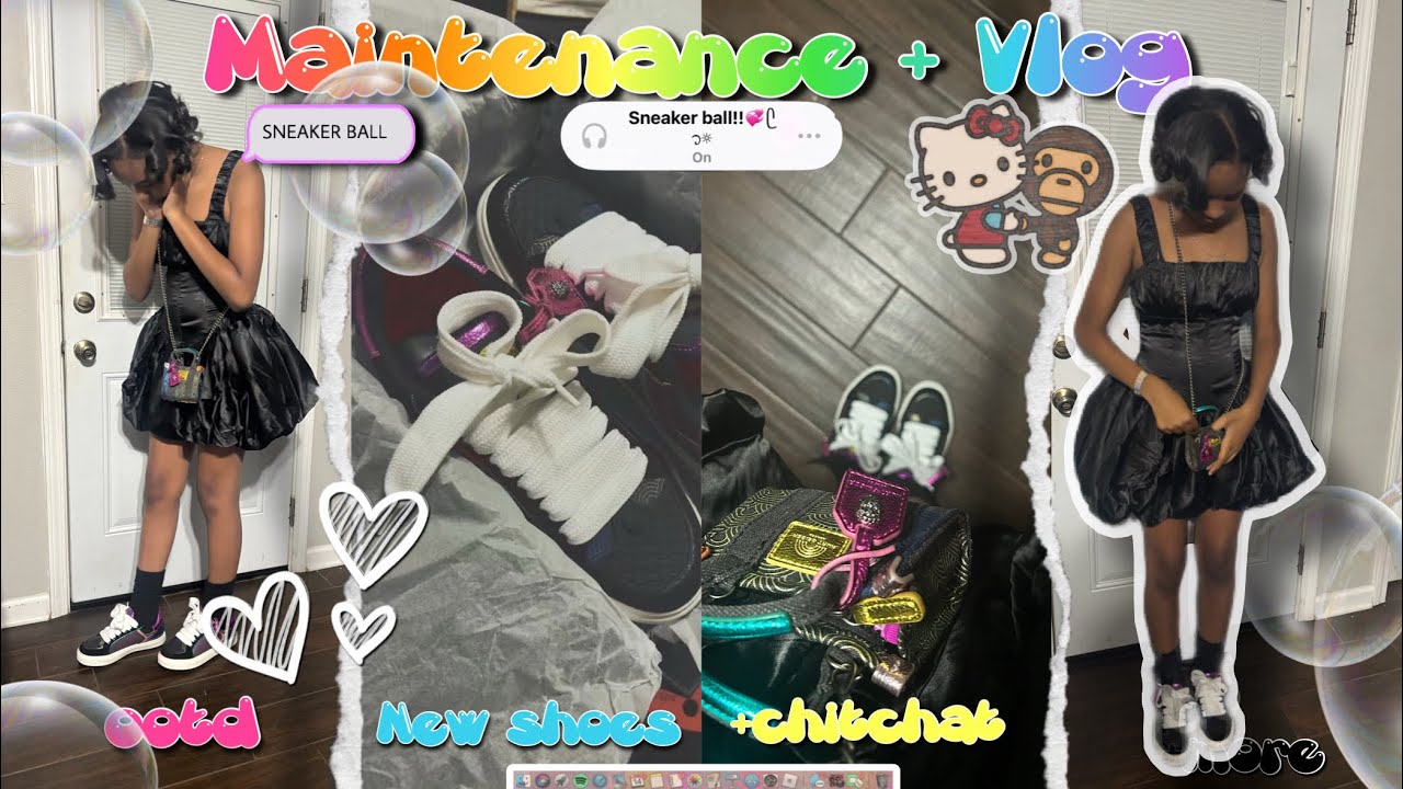 MAINTENANCE + VLOG first formal ball ( sneaker ball ) hair, maintenance, ootd, party, etc!!.☆