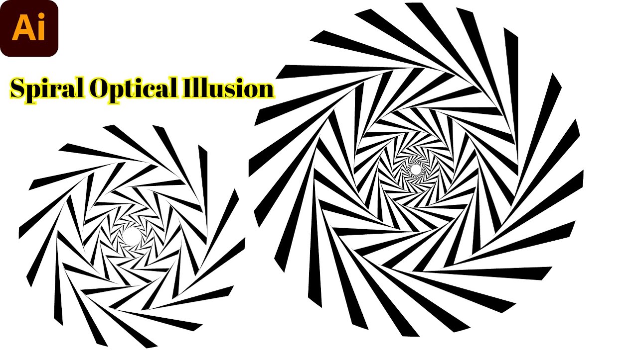 Spiral Optical Illusion in Adobe Illustrator | Step by Step | Abaid Graphic Studio #adobeillustrator