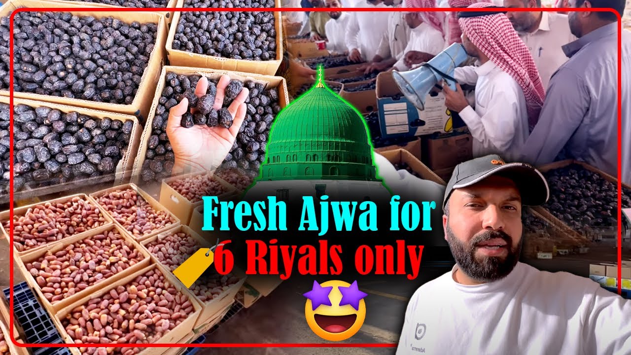 Unbelievable Fresh AJWA Khajoor 6 Riyal KG | Madina Today Dates Market