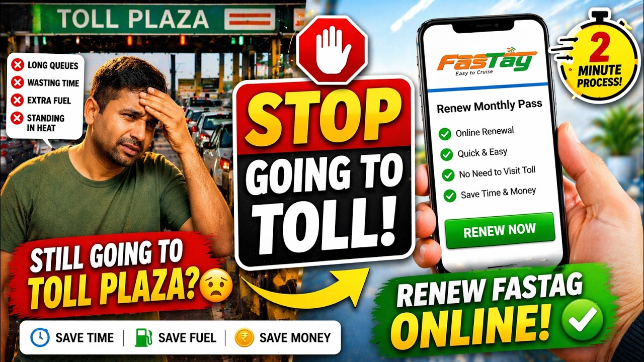 Renew FASTag Monthly Pass Online (No Need to Visit Toll Plaza!) | Easy Tutorial