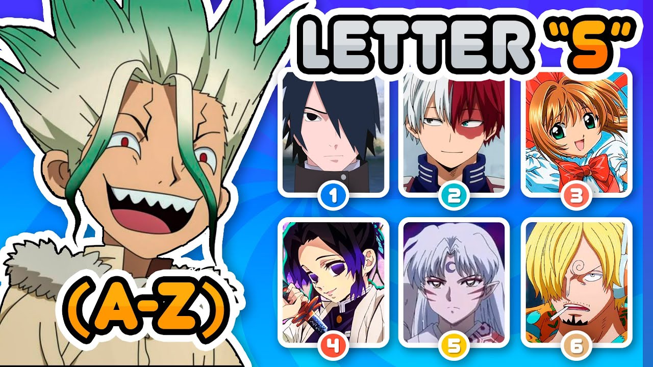 SAVE ONE CHARACTER FOR EACH LETTER – ANIME QUIZ