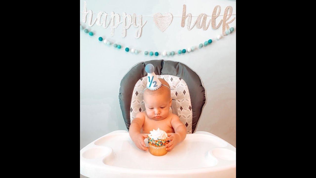 Happy Half Banner, Baby Boys/Girls' 6 Months/Half Year Birthday, Baby Shower Party Gold Glite Review