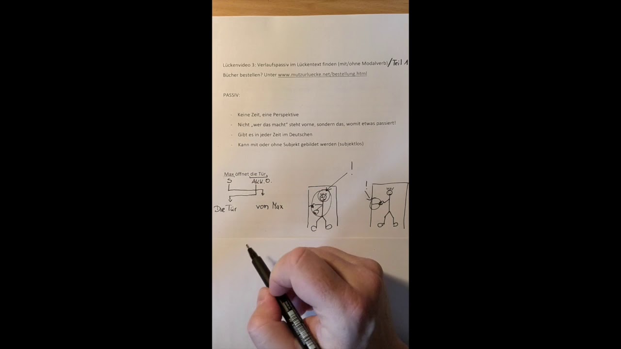 Lückenvideo 3.1 Verlaufspassiv im Lückentext finden (mit und ohne Modalverb)