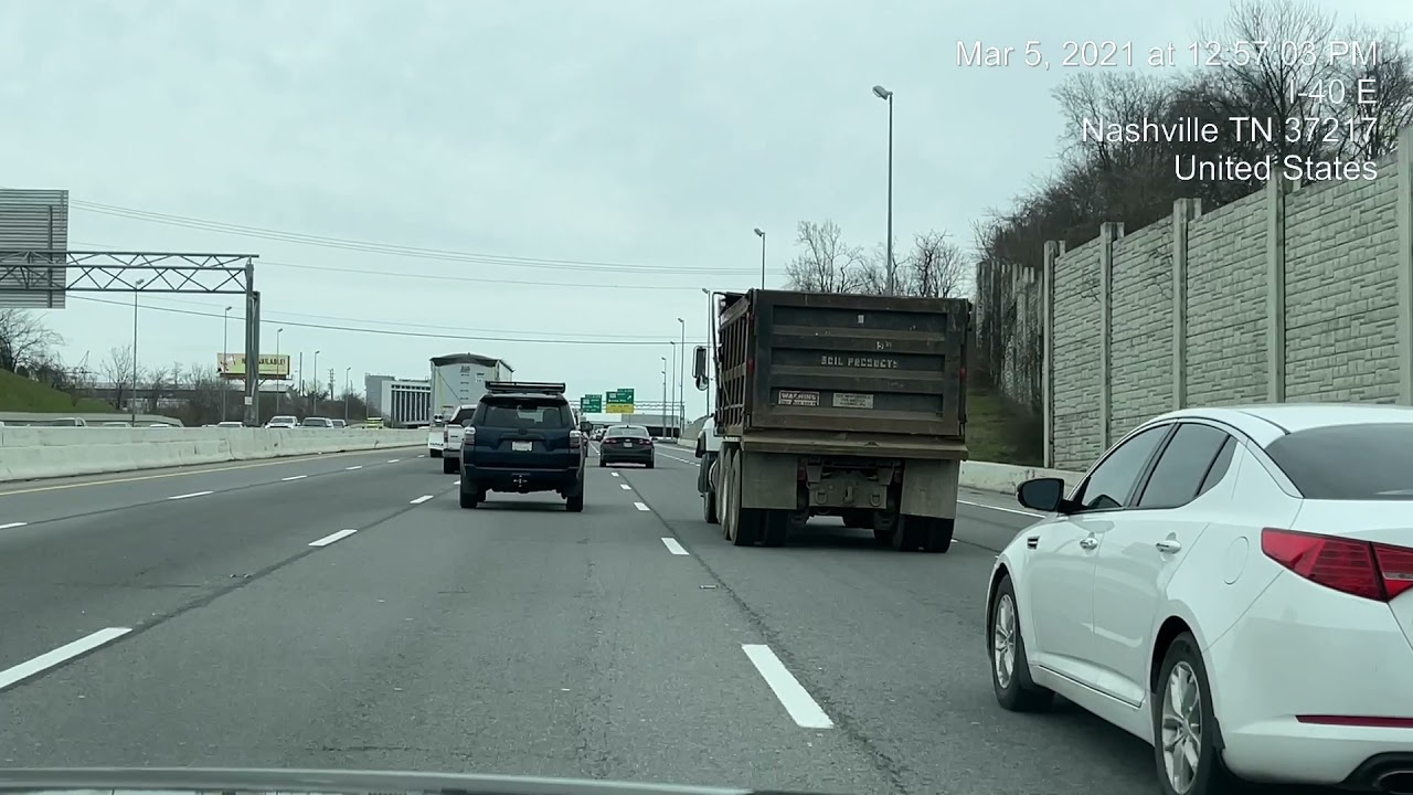 Nashville Downtown to Nashville Airport Rental Car Return (March 05, 2021)