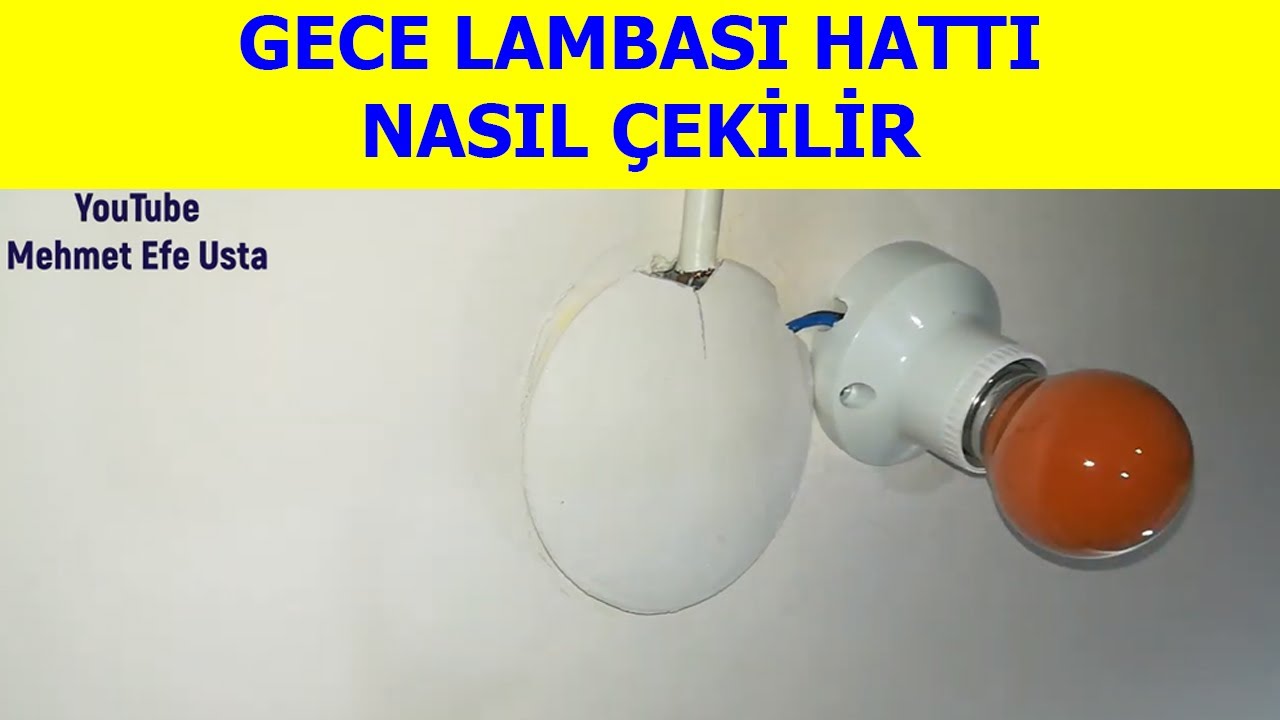 Evde Gece Lambası Hattı Nasıl Çekilir? (çocuk odası için)