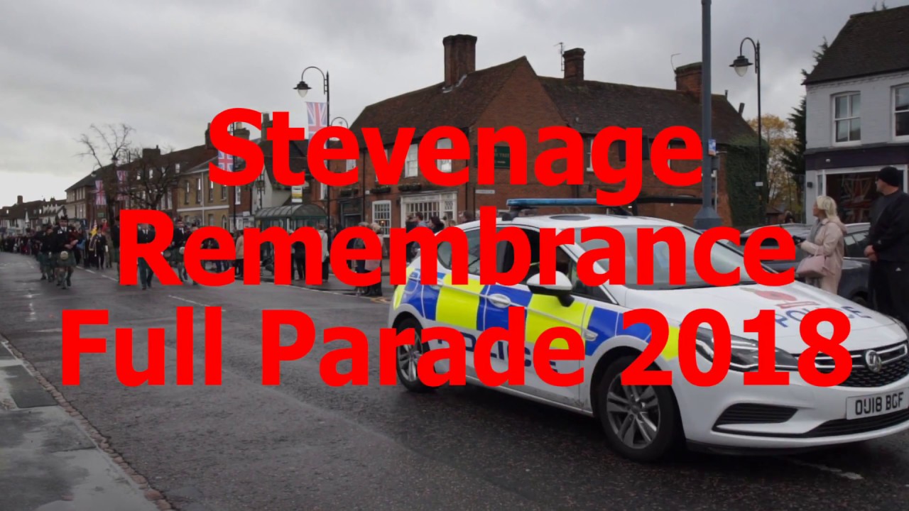 Stevenage Remembrance Sunday Full Parade 2018
