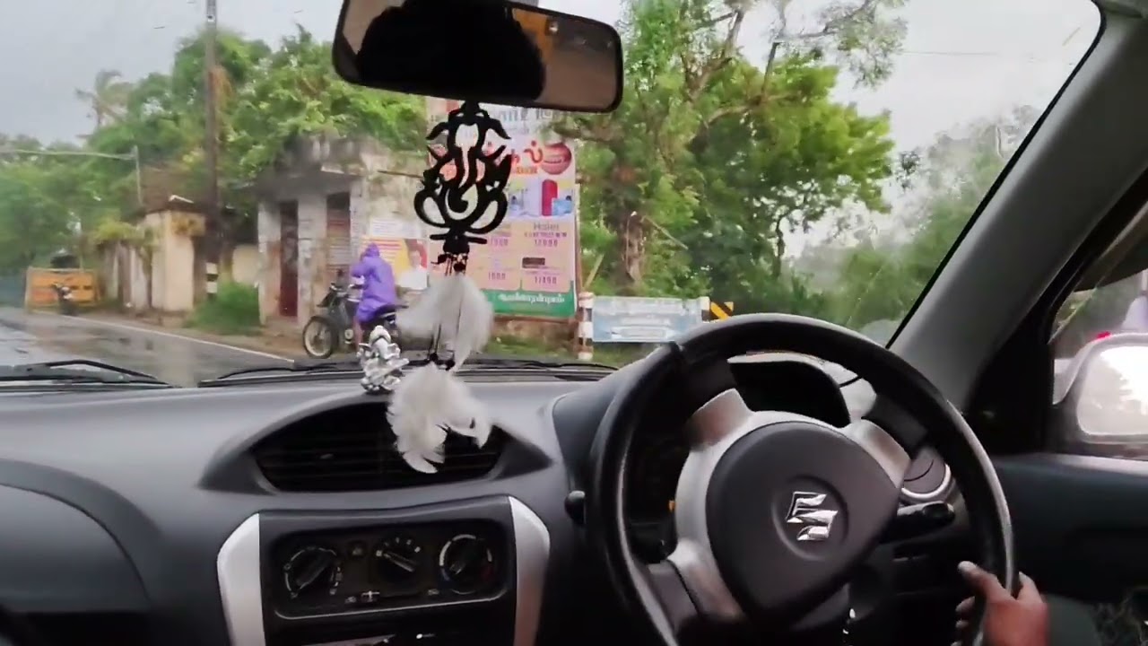 🚗 🌿 Alto 800 driving in rainy time 🌧️🌧️
