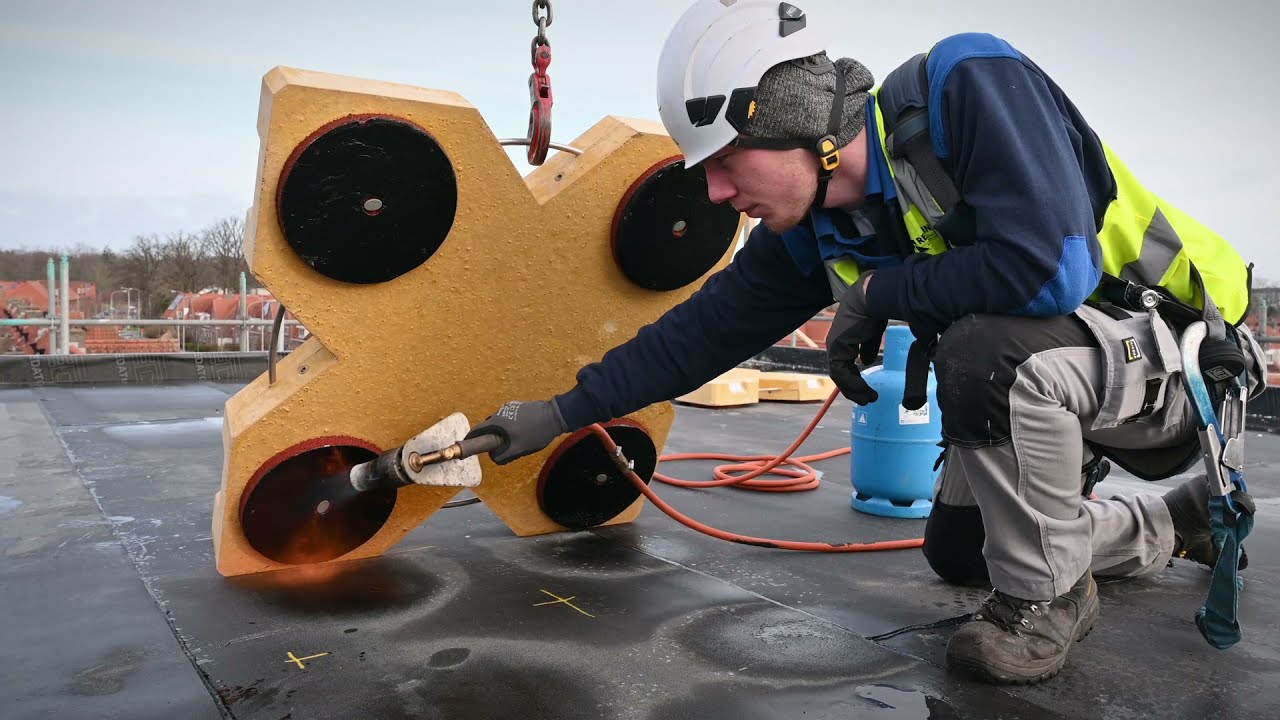 Valbeveiliging zonder doorbreking van het dak met het BiboBlock