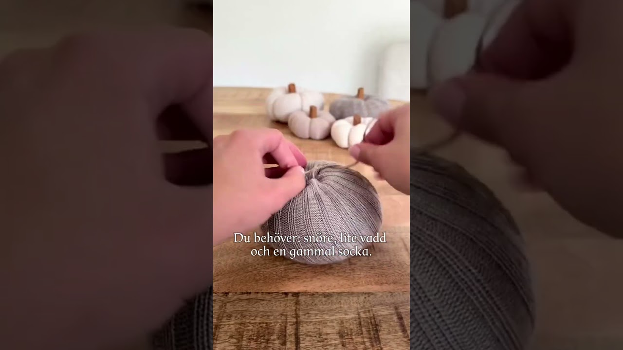 🍂 Skapa dina egna s&ouml;ta pumpor till h&ouml;stdekoren med bara en strump