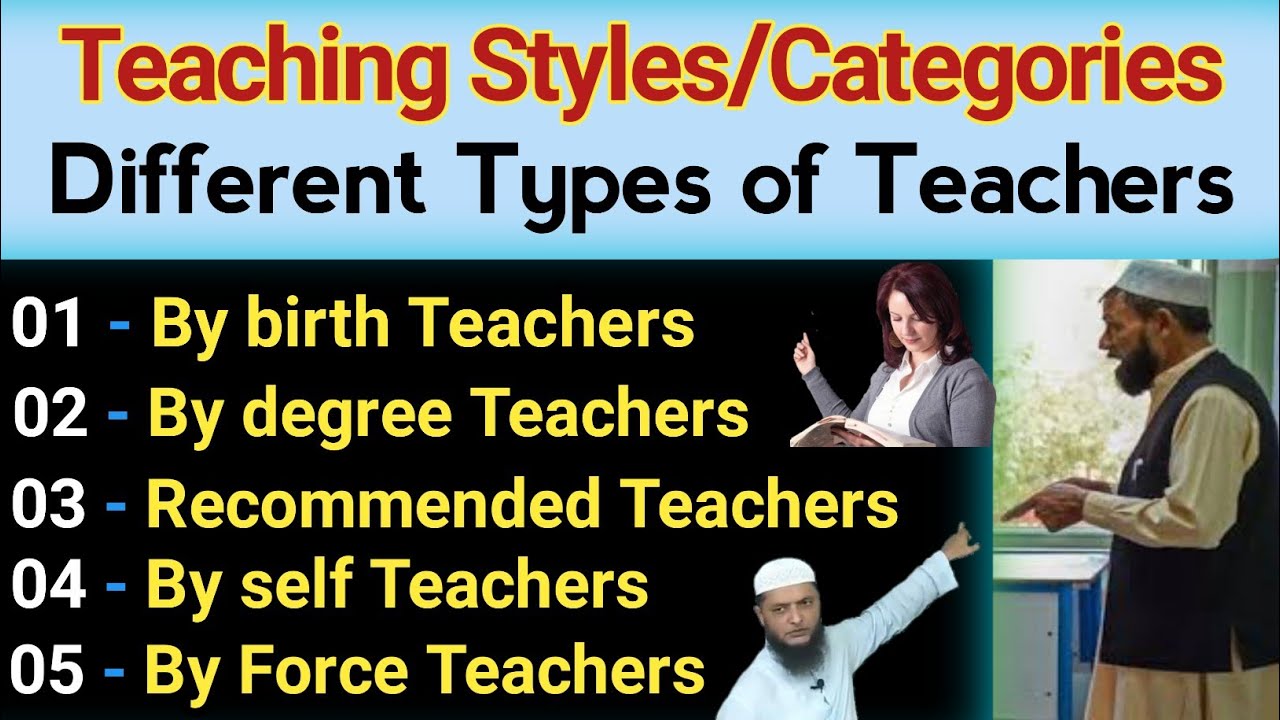 Teaching Styles of Different Types of Teachers || How Many Types of Teachers? Categories of Teachers