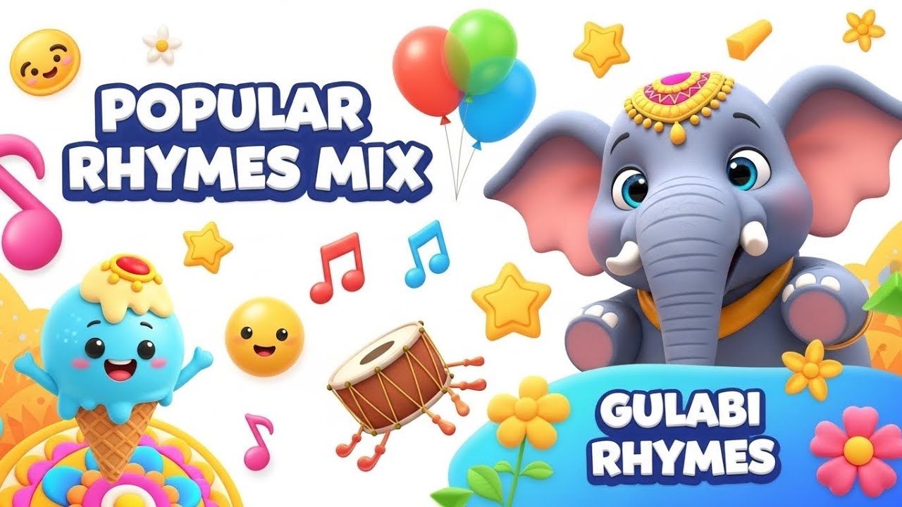 Ek Mota Haathi & Popular Hindi Rhymes | Kids Learning Mix | Gulabi Rhymes