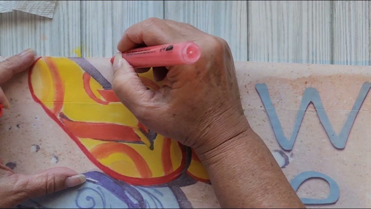 Repainting an old Garden Flag