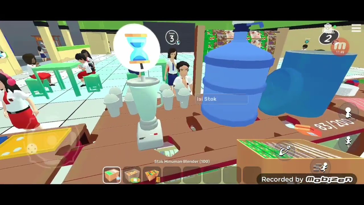 Bermain game Kantin Sekolah Simulator|Part-2
