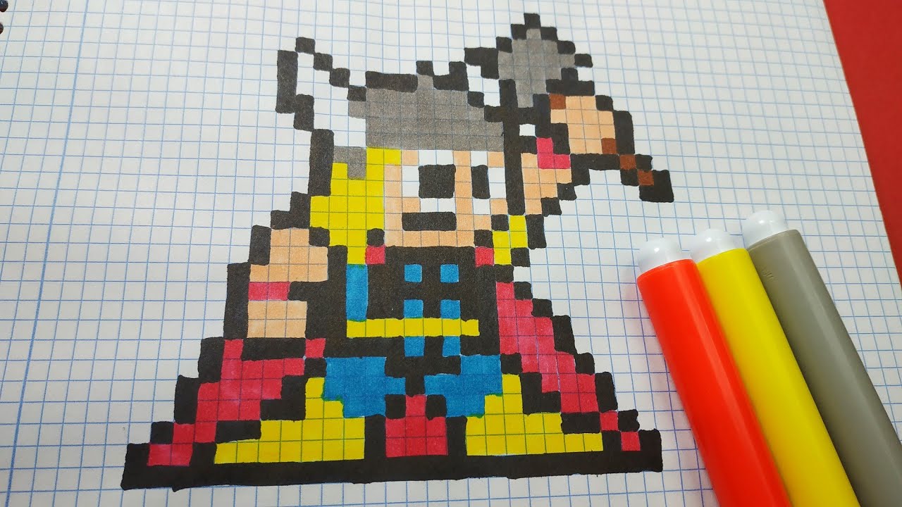 Como hacer a THOR | Marvel | Pixel Art | 8 Bits