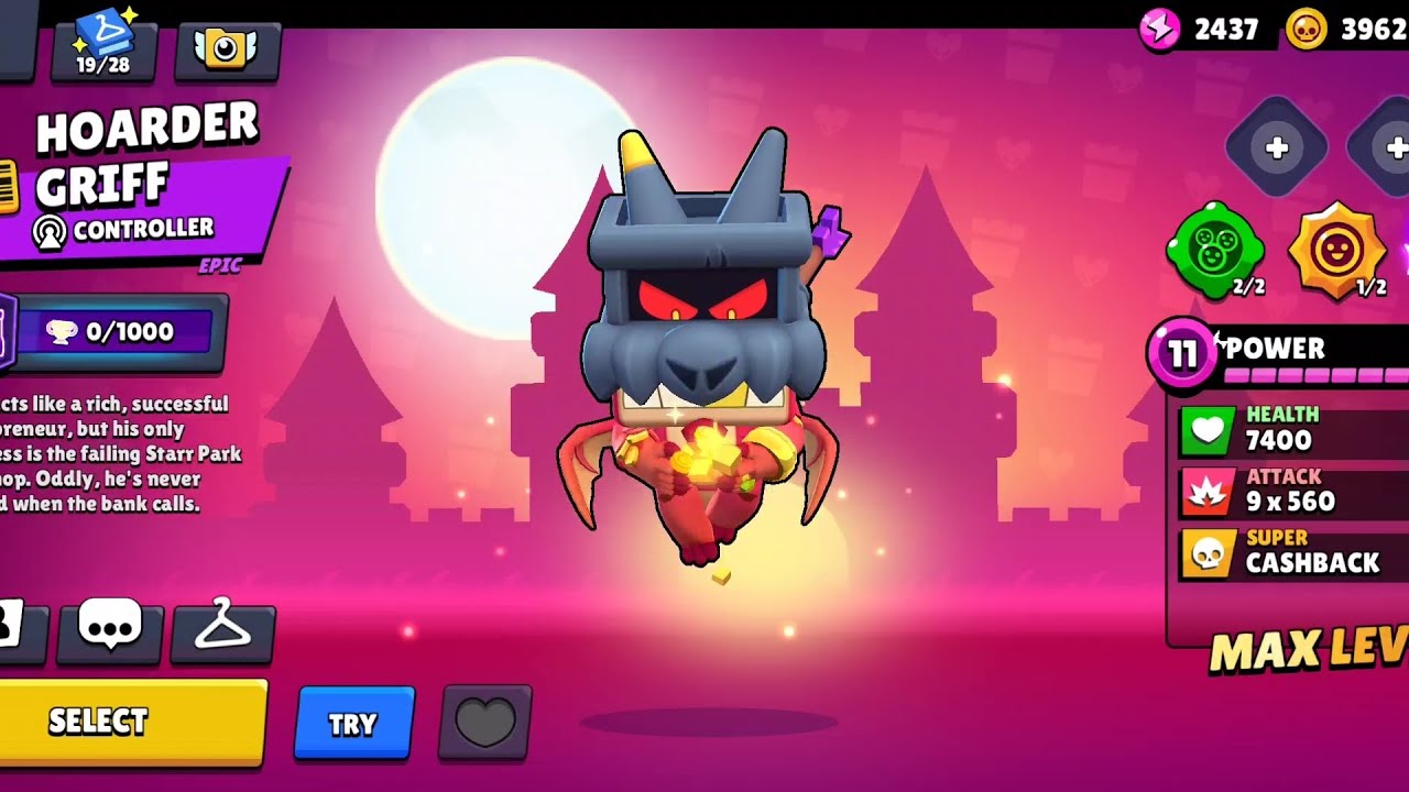 NEW HOARDER DRAGON GRIFF SKIN GAMEPLAY || BRAWL STARS 