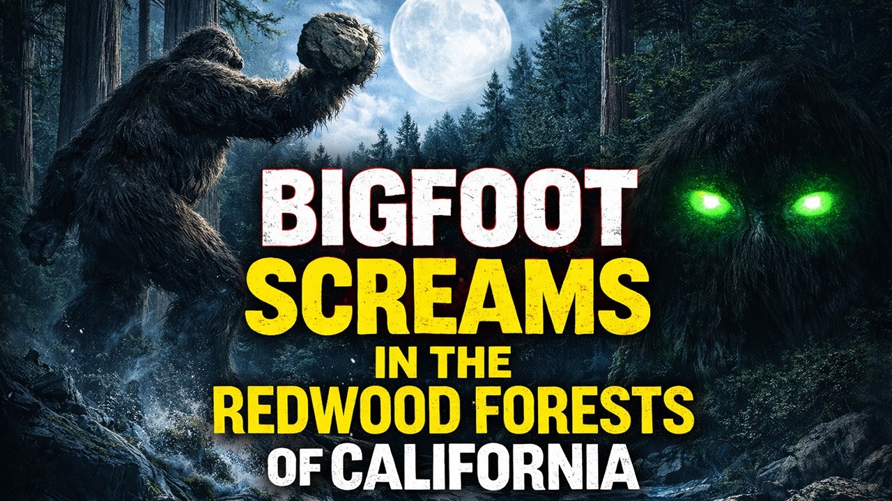 BIGFOOT SCREAMS ECHO THROUGH THE REDWOOD FOREST | BIGFOOT WHOOPS IN THE CALIFORNIA