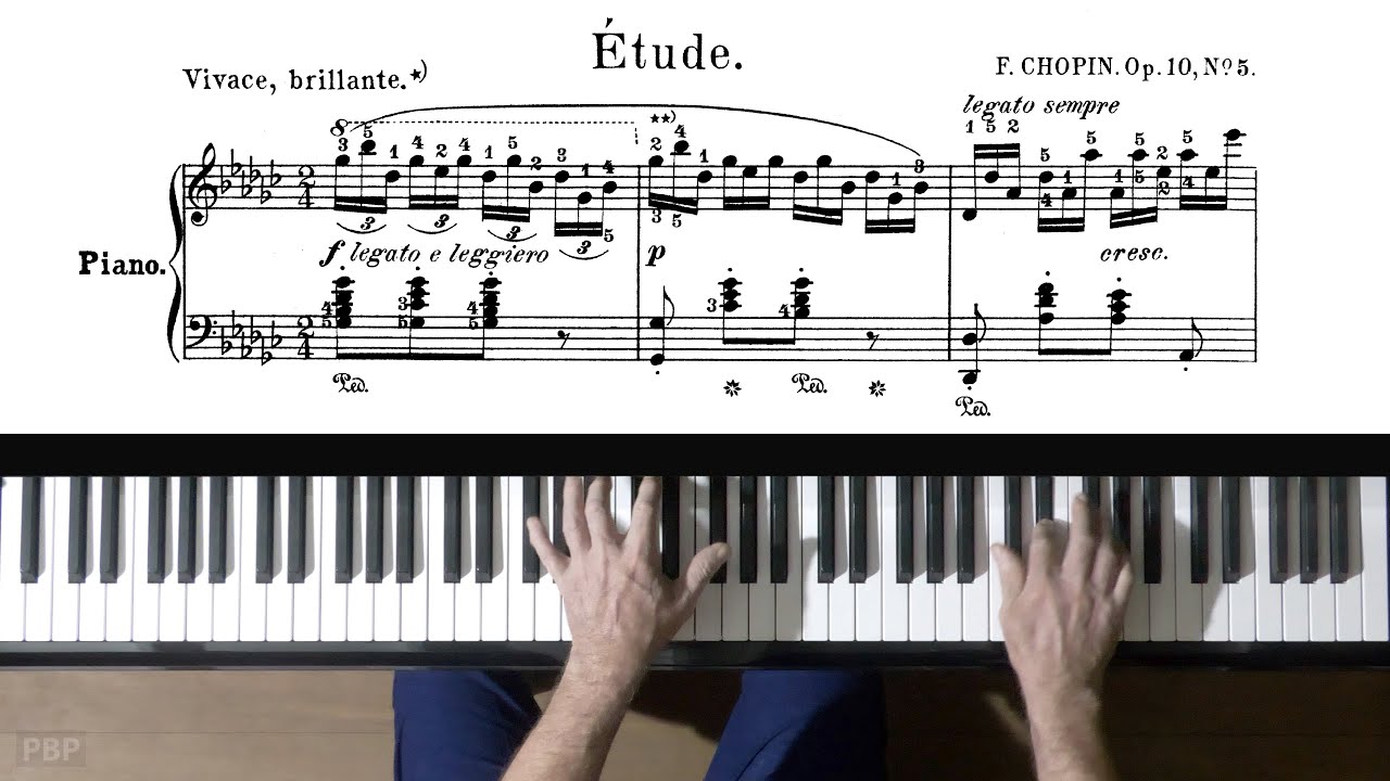 Chopin Etude Op.10 No.5 ♩ = 105/110 TUTORIAL Tempo