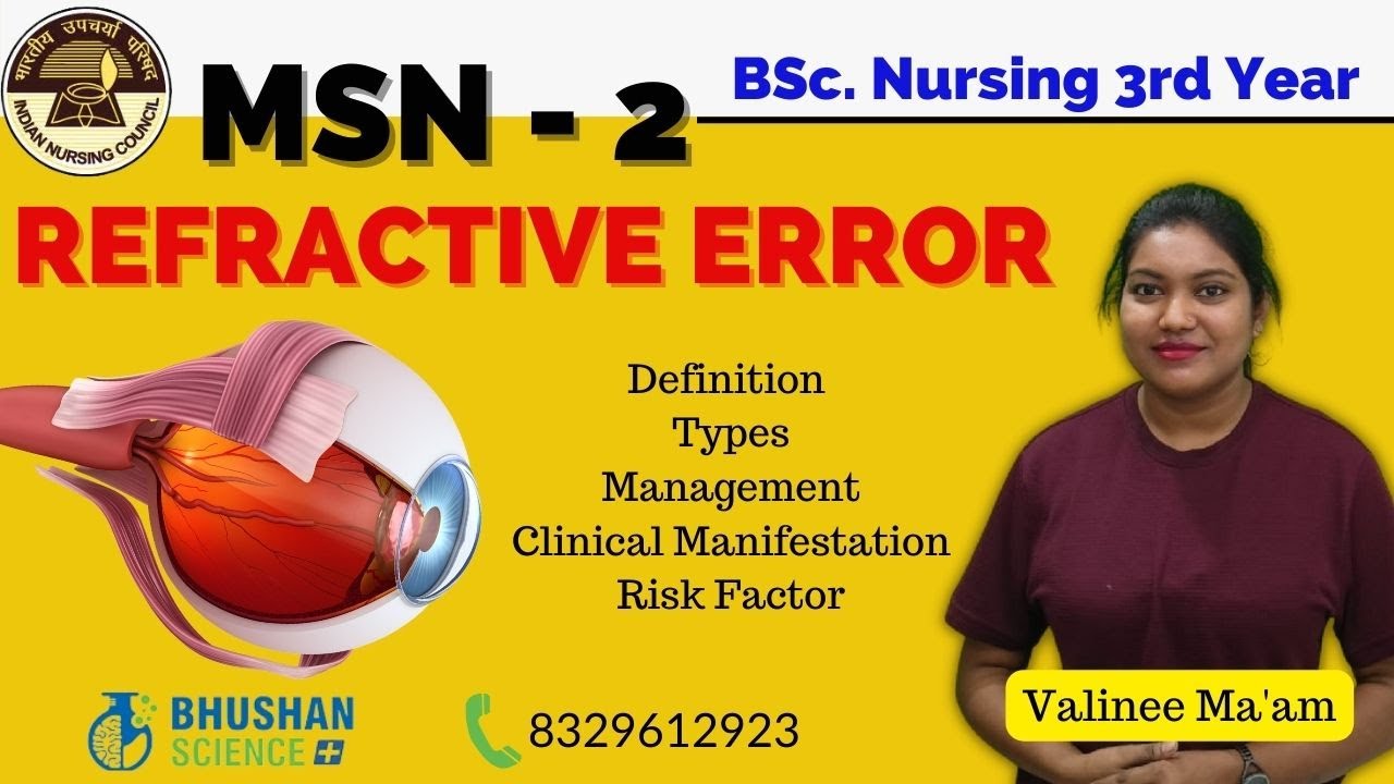 Refractive Errors | MSN-II | BSc Nursing 3rd Year | BSc Nursing in Hindi | valinee Ma'am |