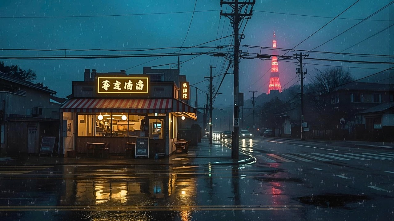 Tokyo Street After Midnight 🌙 Cozy Lofi Rain Night | Chill Beats for Sleep & Study