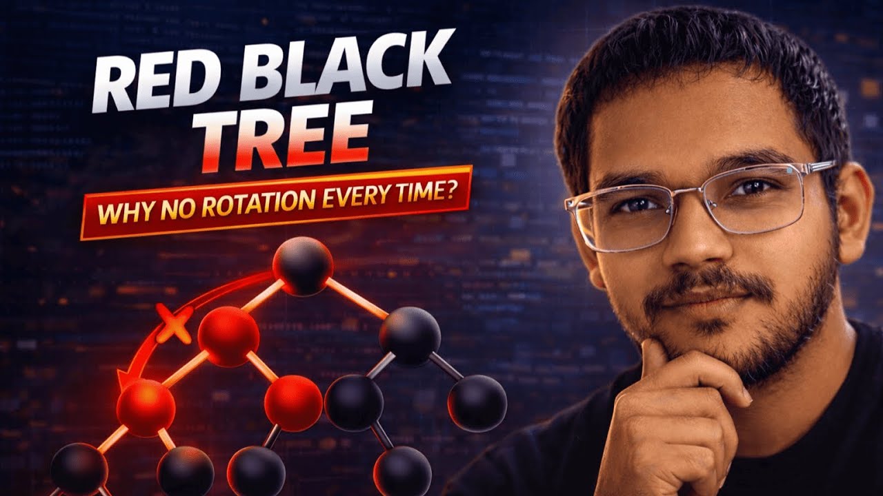 Red Black Tree Explained | Why Rotation Is NOT Done Every Time? 🔴⚫ (Interview Gold) |Layer 7.3