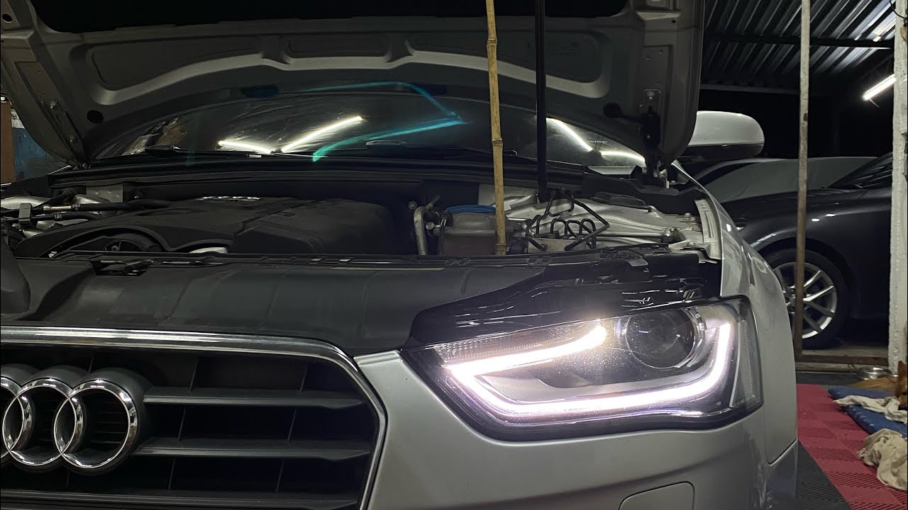 Audi a4 problema no Led Diurno (DRL)  amarelo, e Xenon com defeito 😳✅