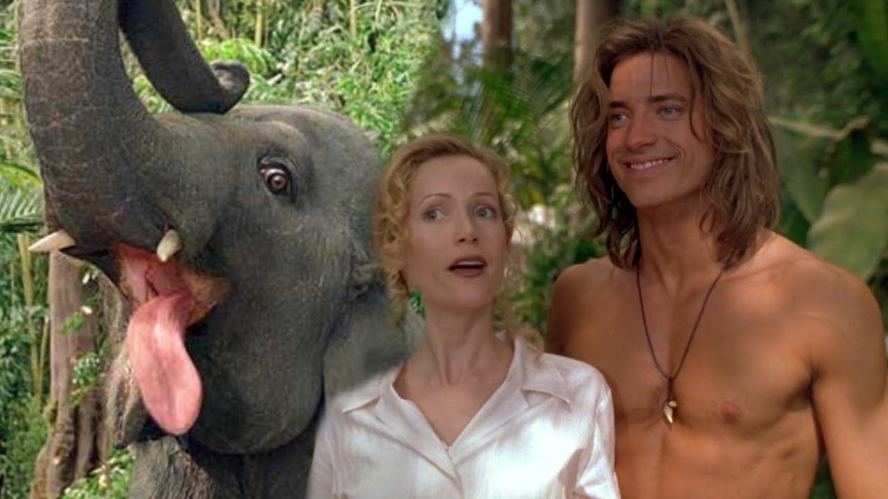 George introduces Shep to Ursula | Shep The Elephant Dog | George of The Jungle | Ursula Stanhope 